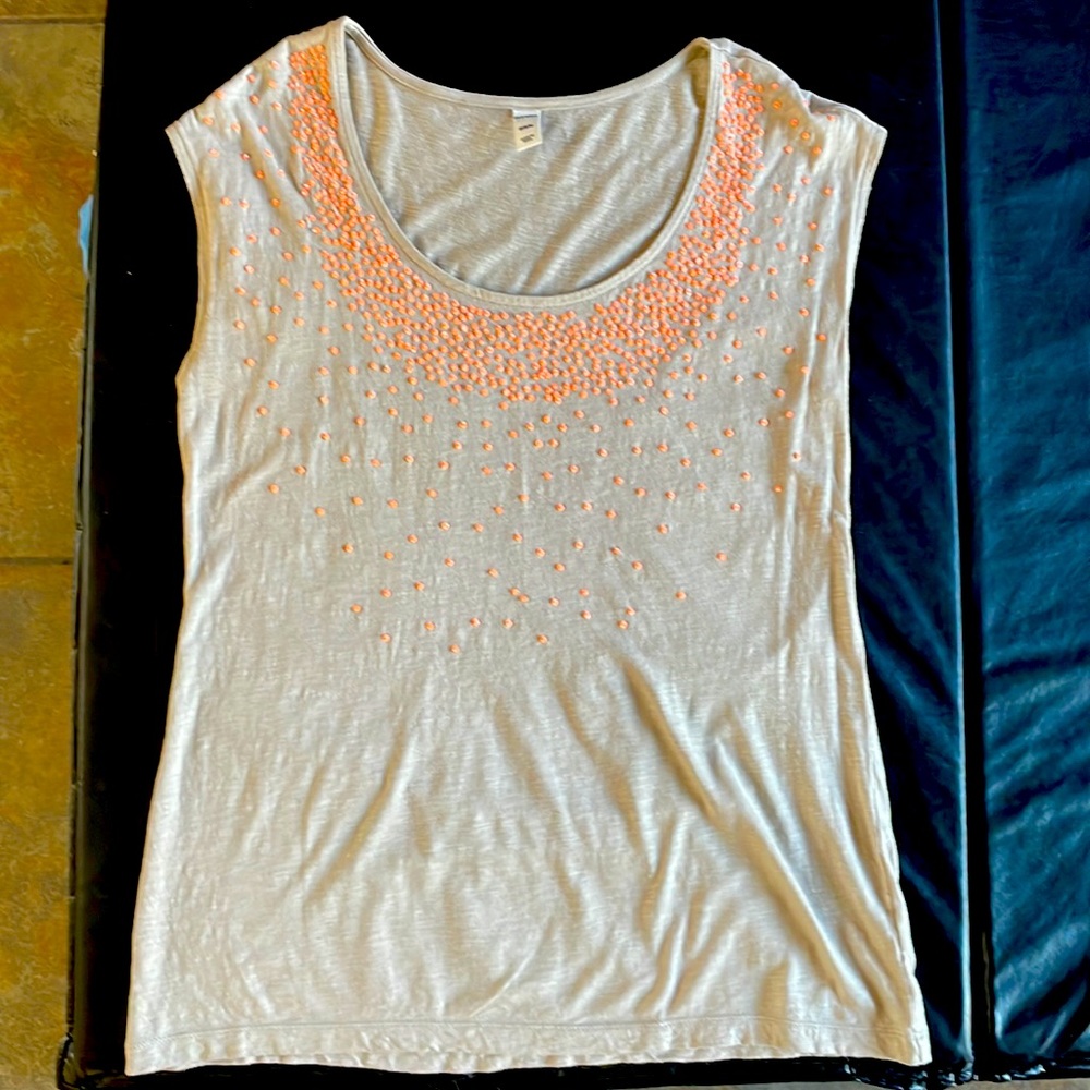 Sleeveless sequenced cotton old navy top.